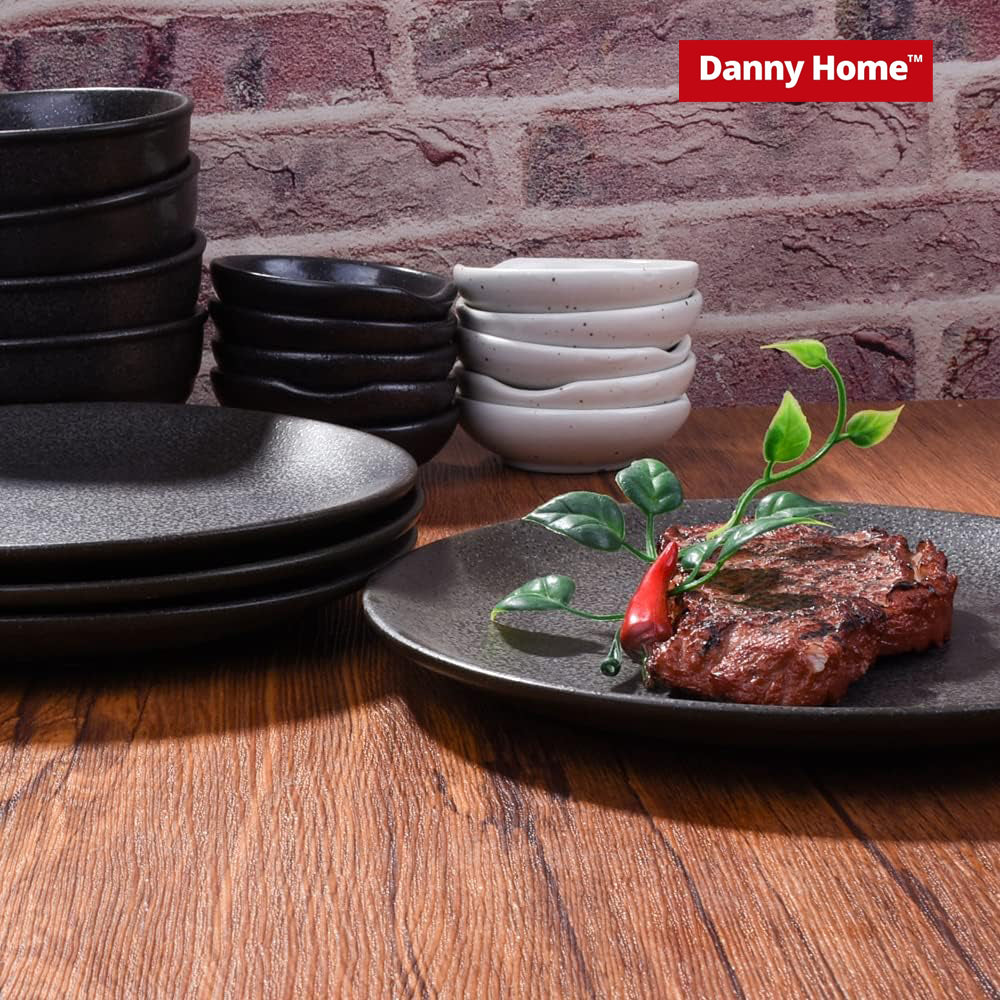 Danny Home 7.5-Inch Porcelain Flat Plate 1-Piece