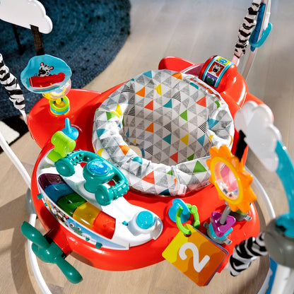 Ocean Explorers Airplane Adventure 2-in-1 Interactive Activity Jumper with Lights