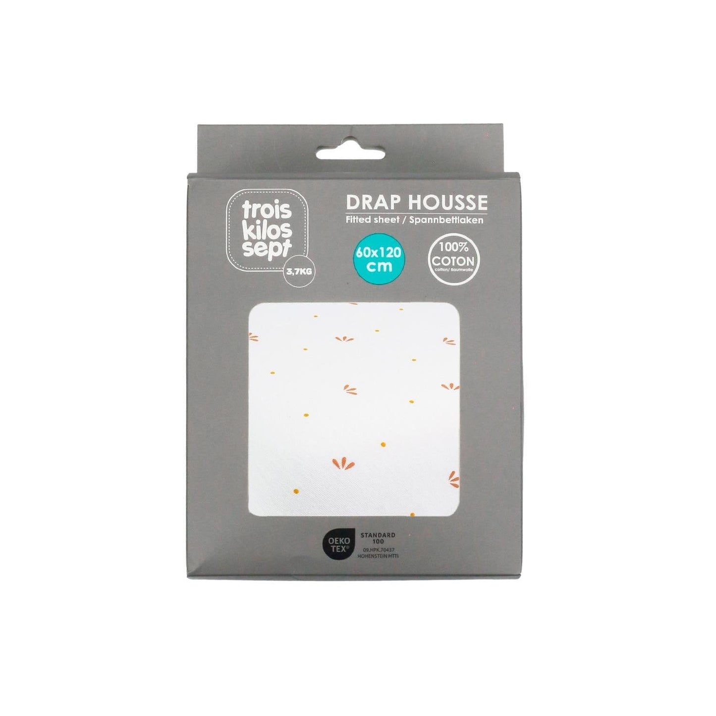 Cotton Fitted Crib Sheet (60x120 cm)