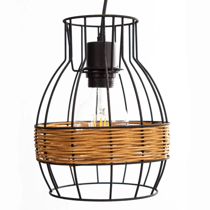 Nino Tunis 3-Light Rattan Pendant Chandelier