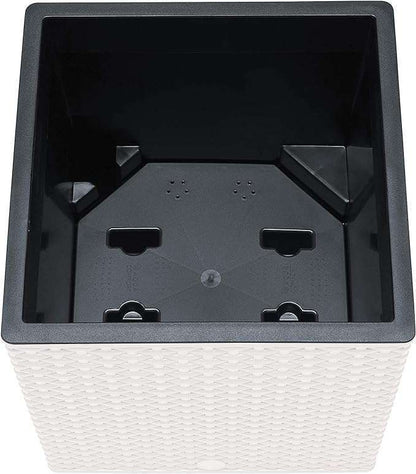 EMSA -‎517588- Indoor Flower Pot – self-watering system & water level indicator – White