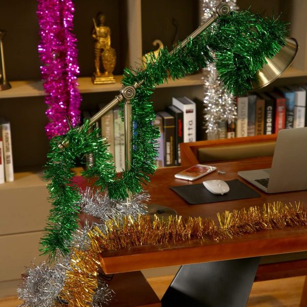 200cm Christmas Tinsel Garland Sparkling Hanging Decoration for Christmas Tree