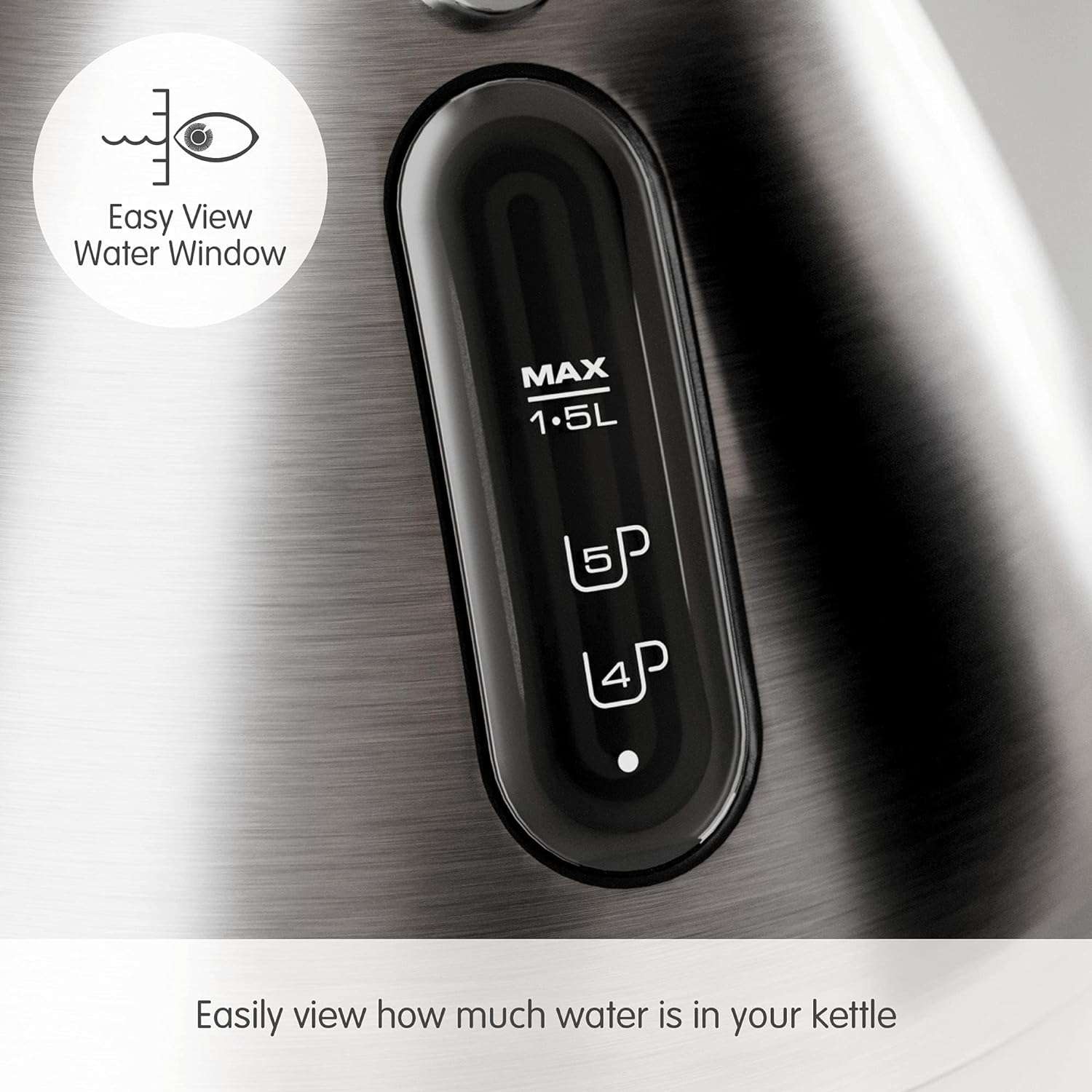 Venture Pyramid Kettle - Brushed Stainless -1.5L by Morphy Richards