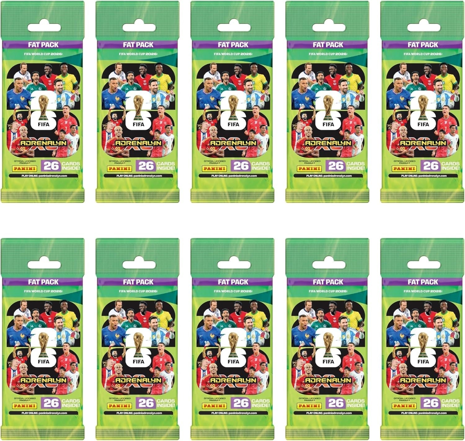 Panini FIFA World Cup 2026 Adrenalyn XL Fat Pack Trading Cards