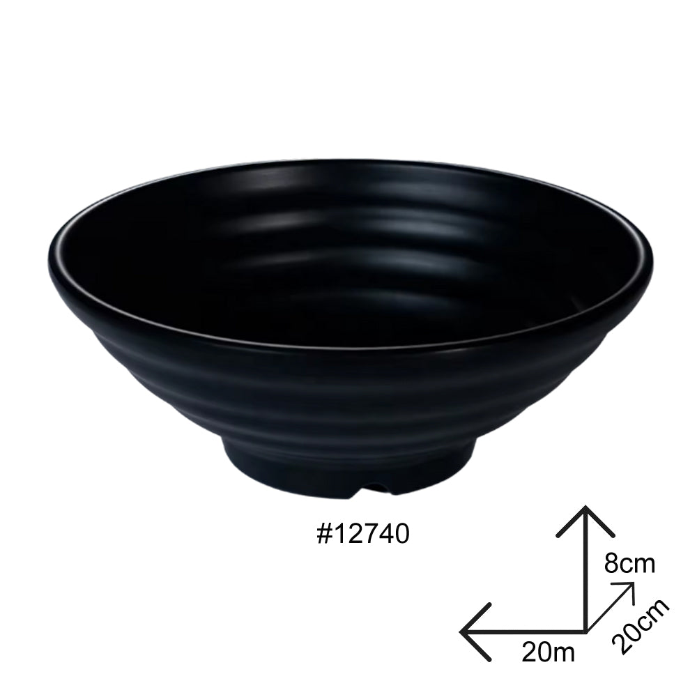 Cone Bowl Black Melamine Dinnerware