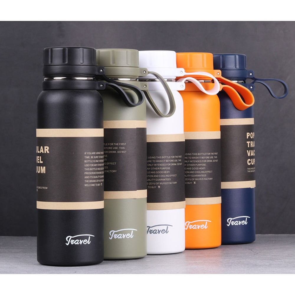 1100-ml Portable Stainless Steel Insulation Pot Spray Plastic with Handle