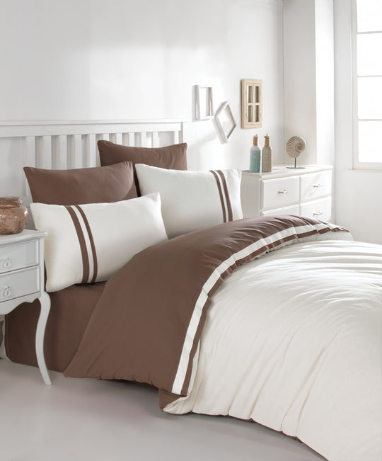 PLAIN 100% COTTON DOUBLE BEDDING SET