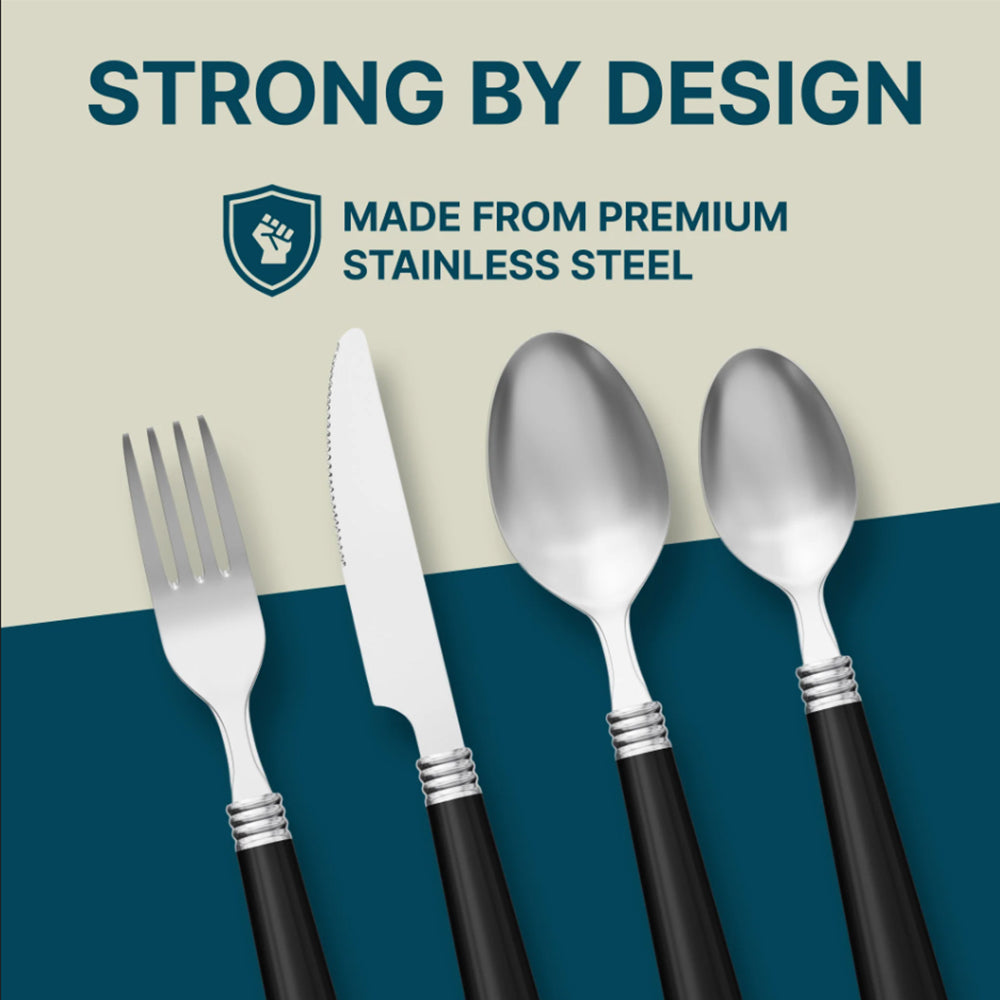 Danny Home 16-Pieces Stainless Steel Cutlery Set With Stand