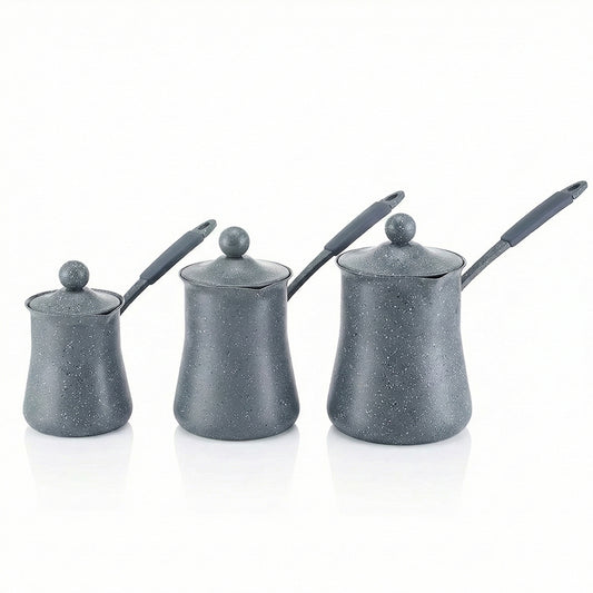 Phoenix 3-Pcs Granite-Coated Coffee Pots – Grey