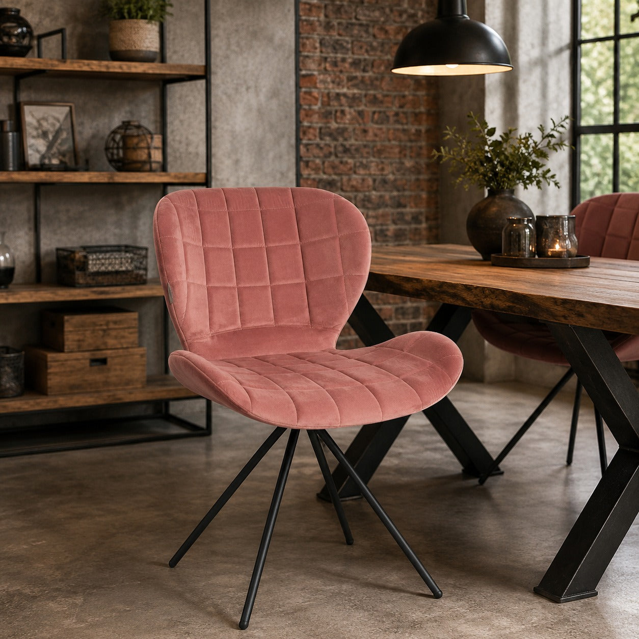 OMG Dining Chair with Black Metal Legs – Modern Upholstered Accent Chair for Dining Room & Office