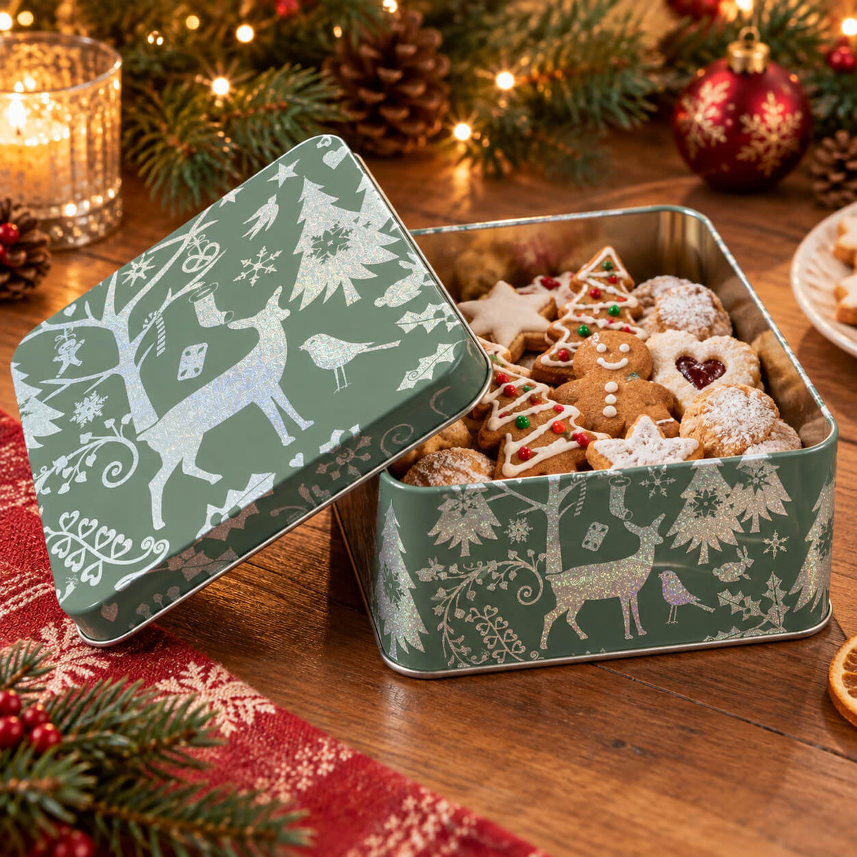 Cucina & Tavola Christmas Metal Storage Tin