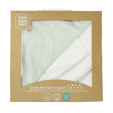 Baby hooded towel + washcloth