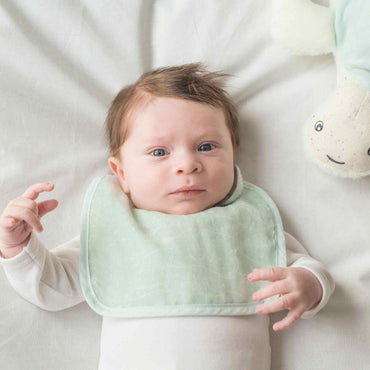 Set of 3 newborn bibs - Sea green