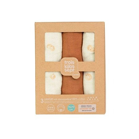 Trois Kilos Sept Muslin Swaddle Blanket Set