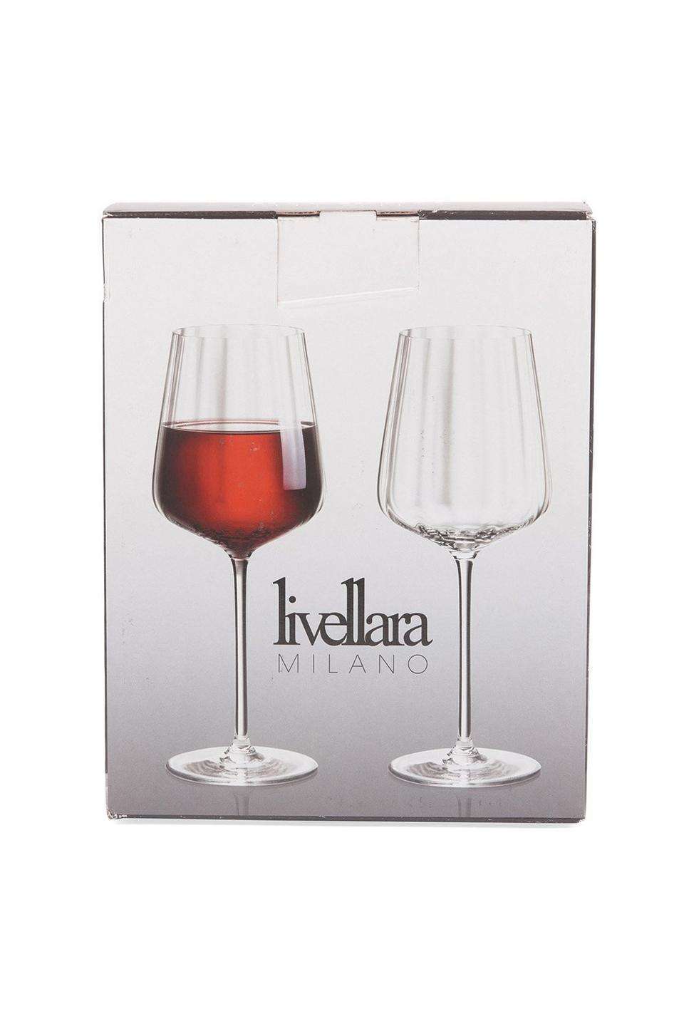 Livellara Milano - Set of 2 White Wine Crystal Glasses