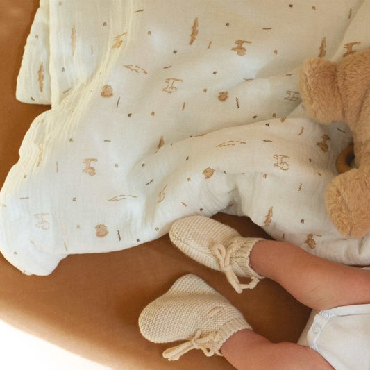 Cotton muslin baby blanket 75X100cm