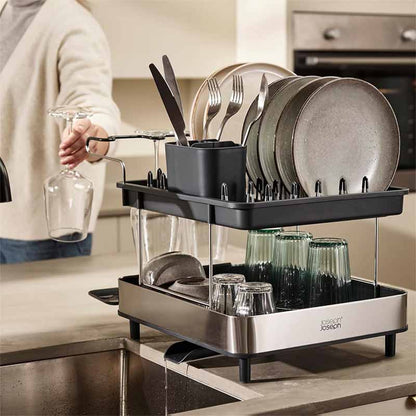 Joseph Joseph 851647 Excel? Steel 2-Tier Dish Rack