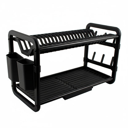 Binca Aluminum 2-Tier Dish Drying Rack 61-cm ( Black )