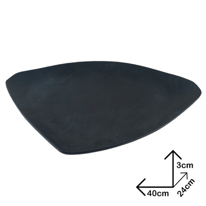 Large Plate Black Melamine Dinnerware