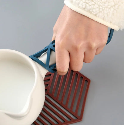 4-Pieces Silicone Mats Flexible Durable Non Slip Coasters