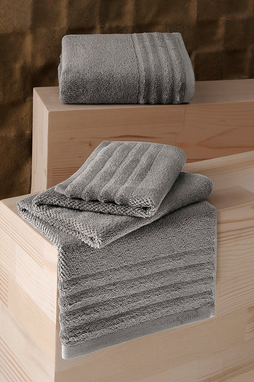 1Bath&1Face  Lapis 404 Set  Soft Modern Cotton 50x90 & 70x140 cm