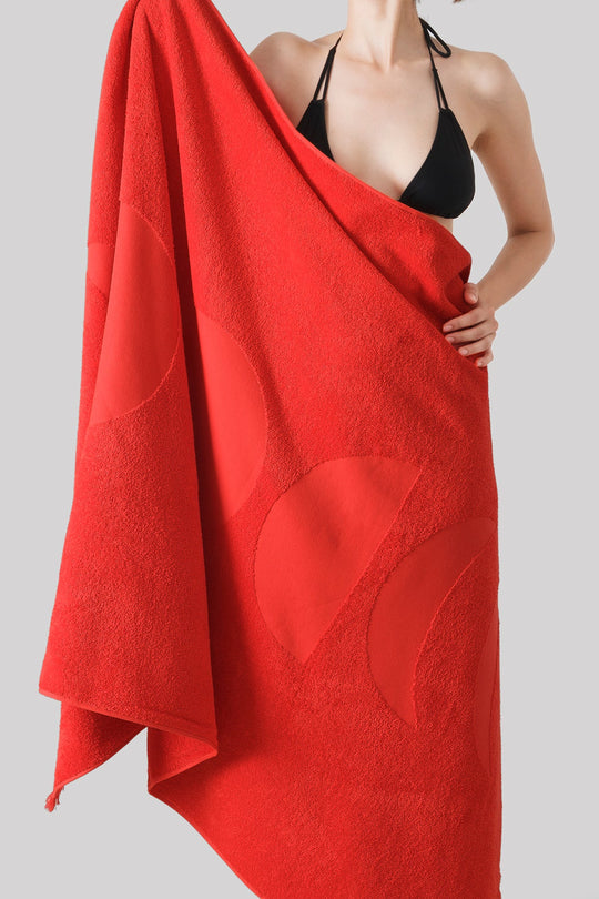 Lua Coral - New Summer Trend 100x180cm. Premium Beach Towel