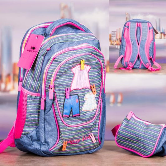 Glossy Bird, School bag Set Of 2 Pcs