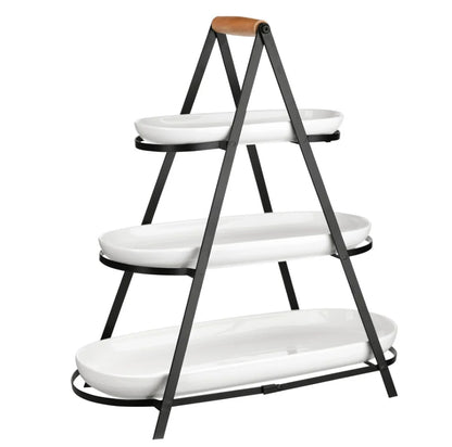 Danny Home 3-Tier Ceramic Serve & Share Service Tower