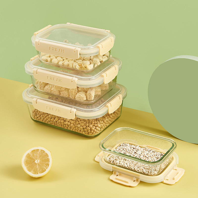 Oven & Microwave Glass Food Storage With Smart Lock Lids 650ml