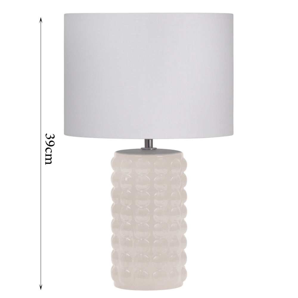 Danny Home White Bubble Design Table Lamp 39cm