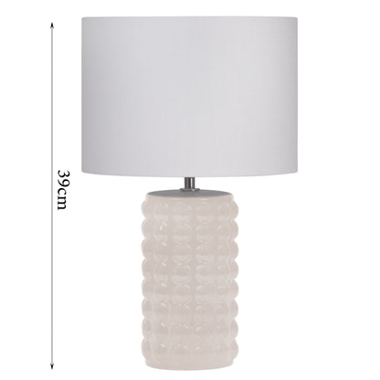 Danny Home White Bubble Design Table Lamp 39cm