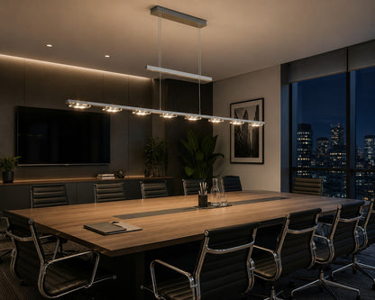 Philips Massive PLATO LED Linear Pendant Light – Brushed Aluminum