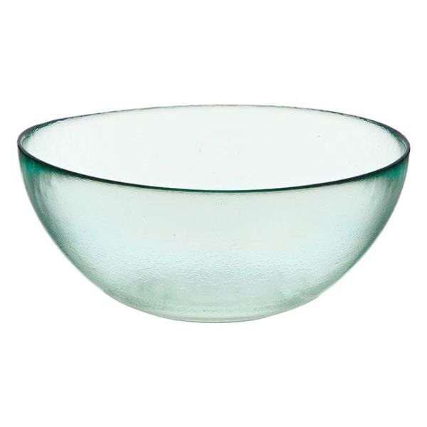 5L Textured Clear Glass Serving & Mixing Round Bowl
