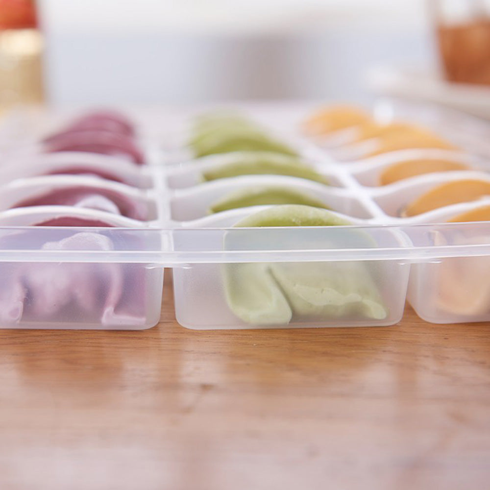 Freezer Box Single-layer Cover Plastic Transparent Dumpling Box
