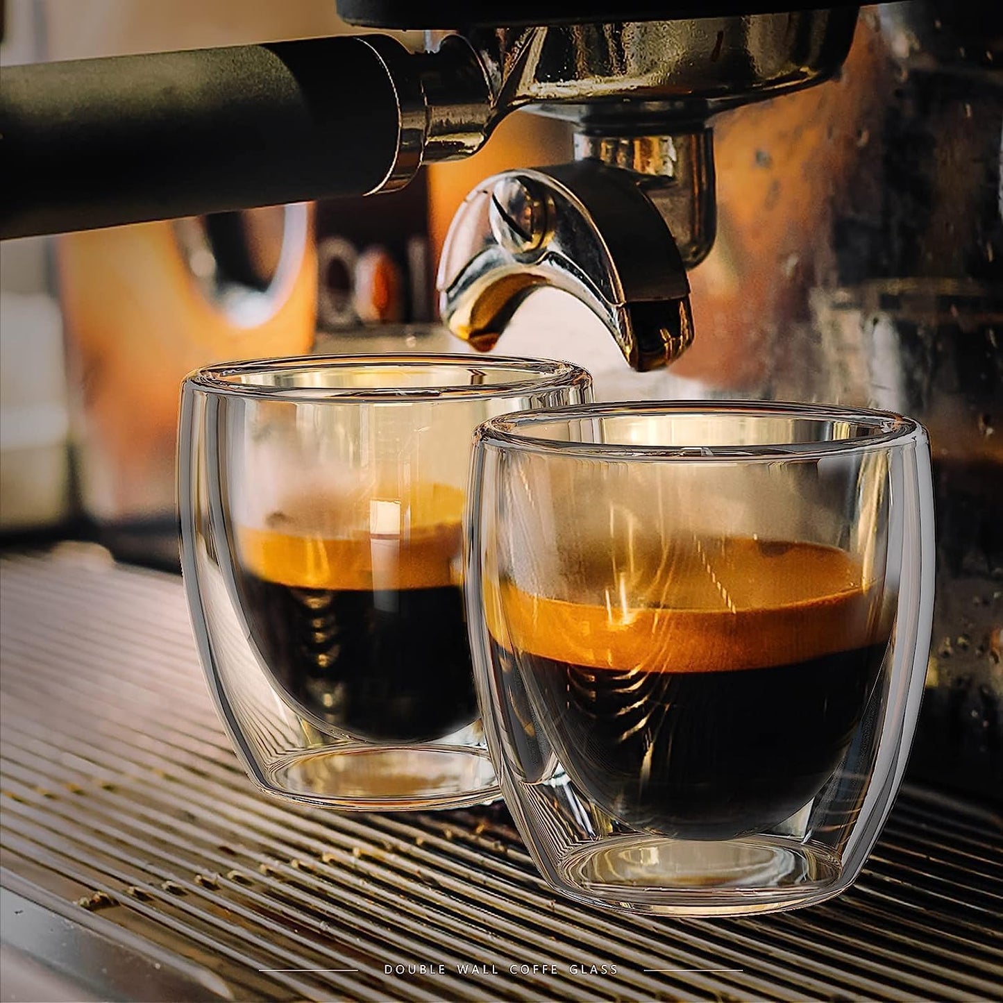 Danny Home 2-Pcs Double Walled Espresso Glasses 80ml