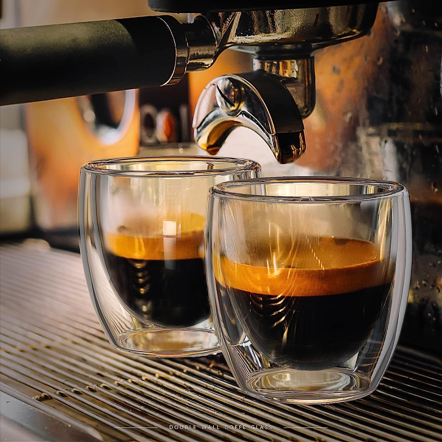 Danny Home 2-Pcs Double Walled Espresso Glasses 80ml