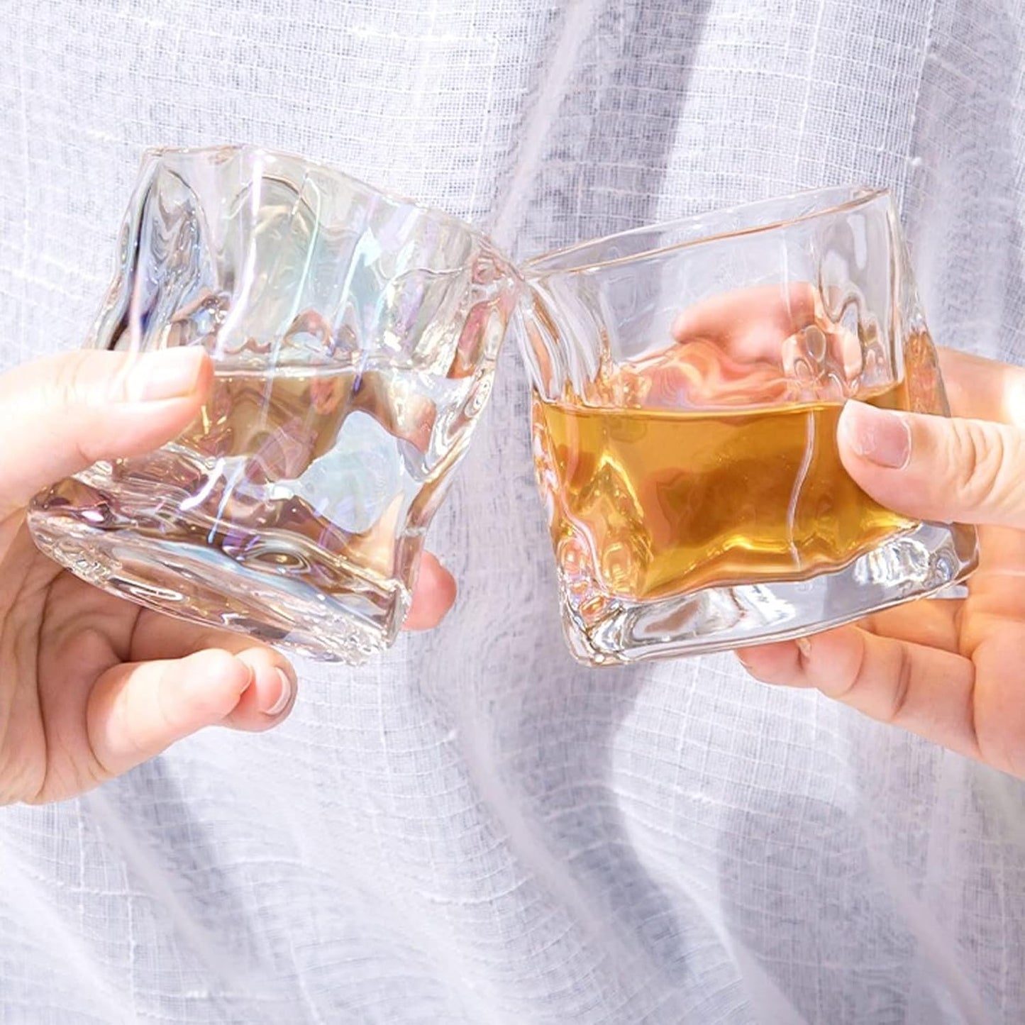 Danny Home Twisted Glasses Cups 280ml 4-Pcs – Clear