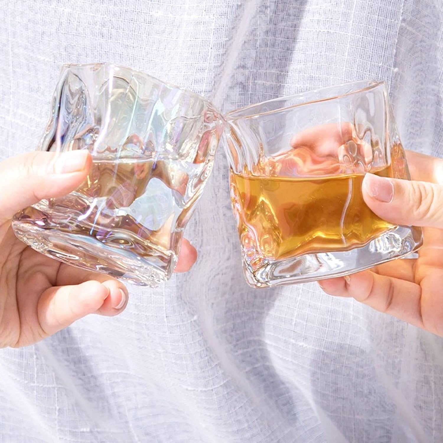 Danny Home Twisted Glasses Cups 280ml 4-Pcs – Clear