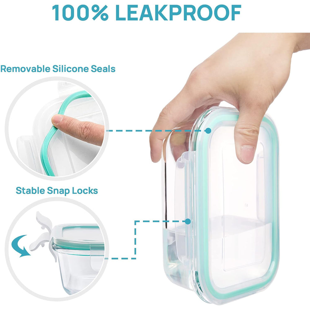 1-Piece Rectangular Glass Food Storage Containers