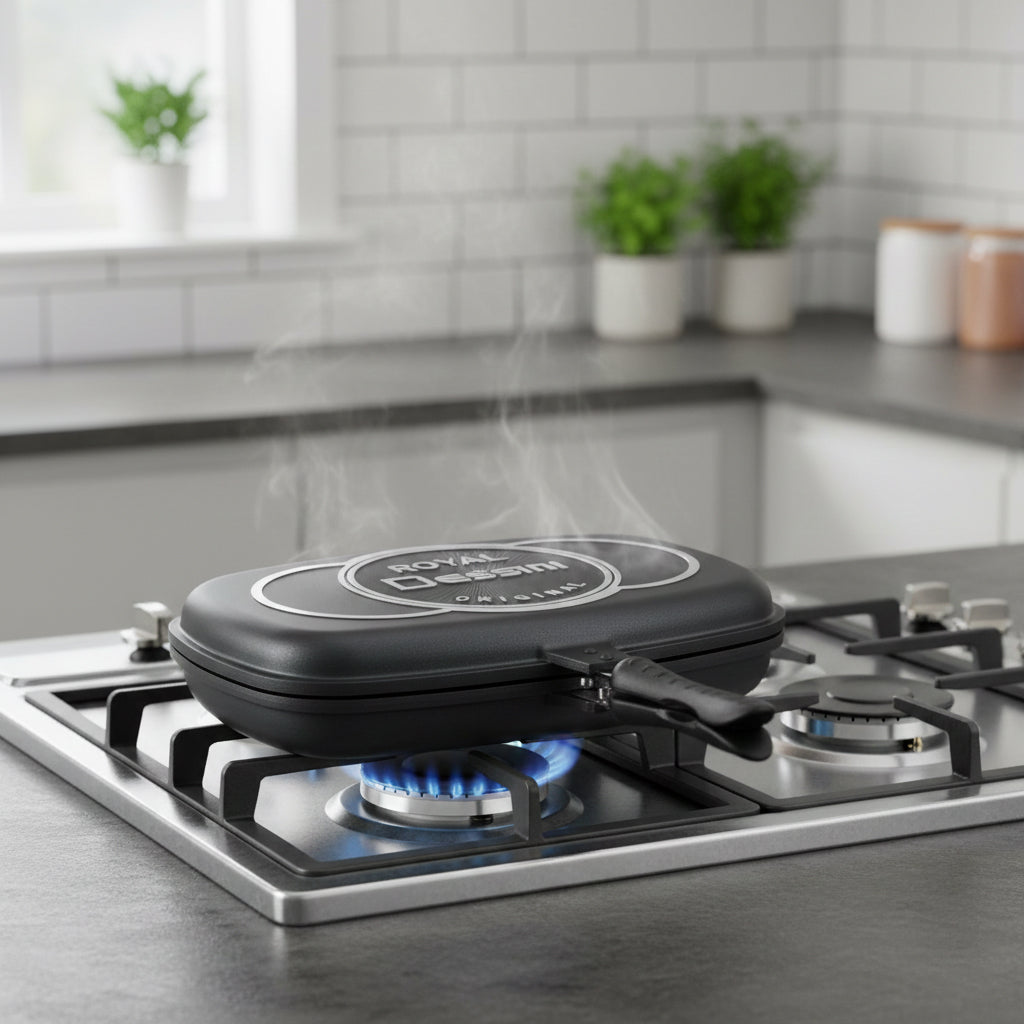 36cm Dessini Non-Stick Double-Sided Grill Pan – Black