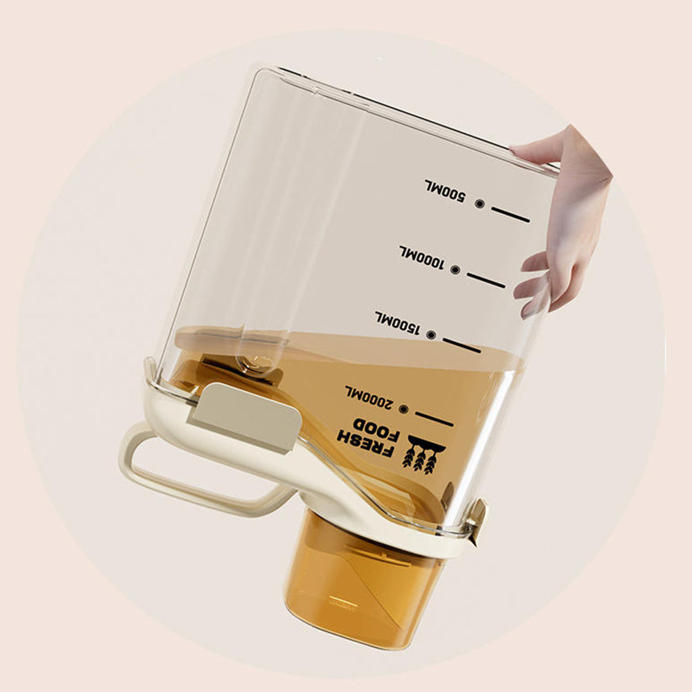 2000ml Cereal Storage Containers, Airtight Plastic Kitchen Storage Boxes with Flip-Top Lid