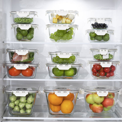 1480ml Borosilicate Rectangle Glass Food Storage Container With Microwave, Freezer & Dishwasher Safe NFH-77311