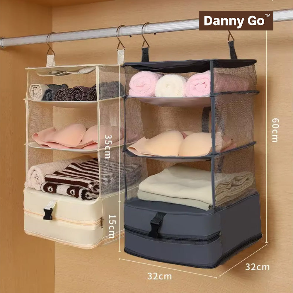 Danny Go Portable Hanging Travel Shelves Organizer