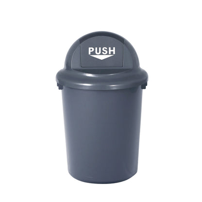 60/100-Liter Kitchen Trash Can with Push Lid, Plastic Tall Swing Top Garbage Can