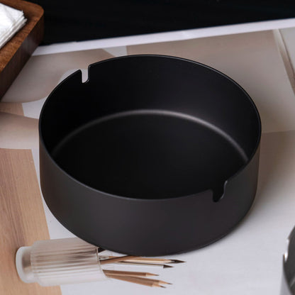 Stainless Steel Cigarette Ashtray Black – 10 cm HY081-10