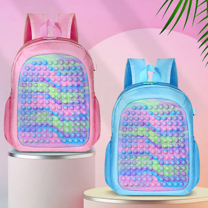 Pop It Fidget Toys Camouflage Backpack Silicone
