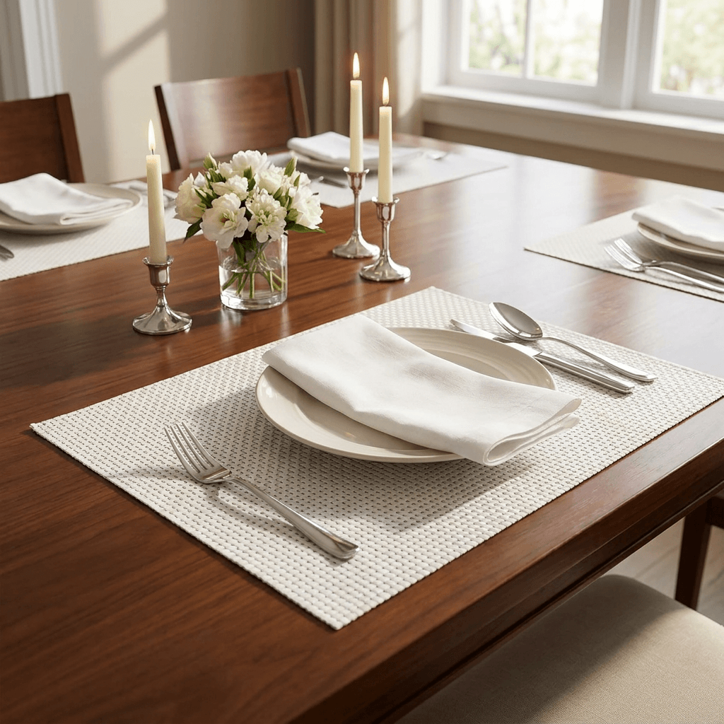 White Woven Placemat