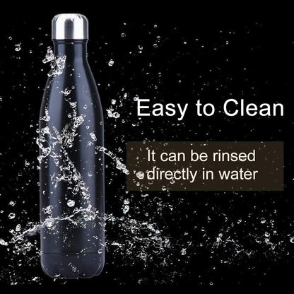 Stainless Steel Double Wall Vacuum Insulated Flask Water Bottle – Black