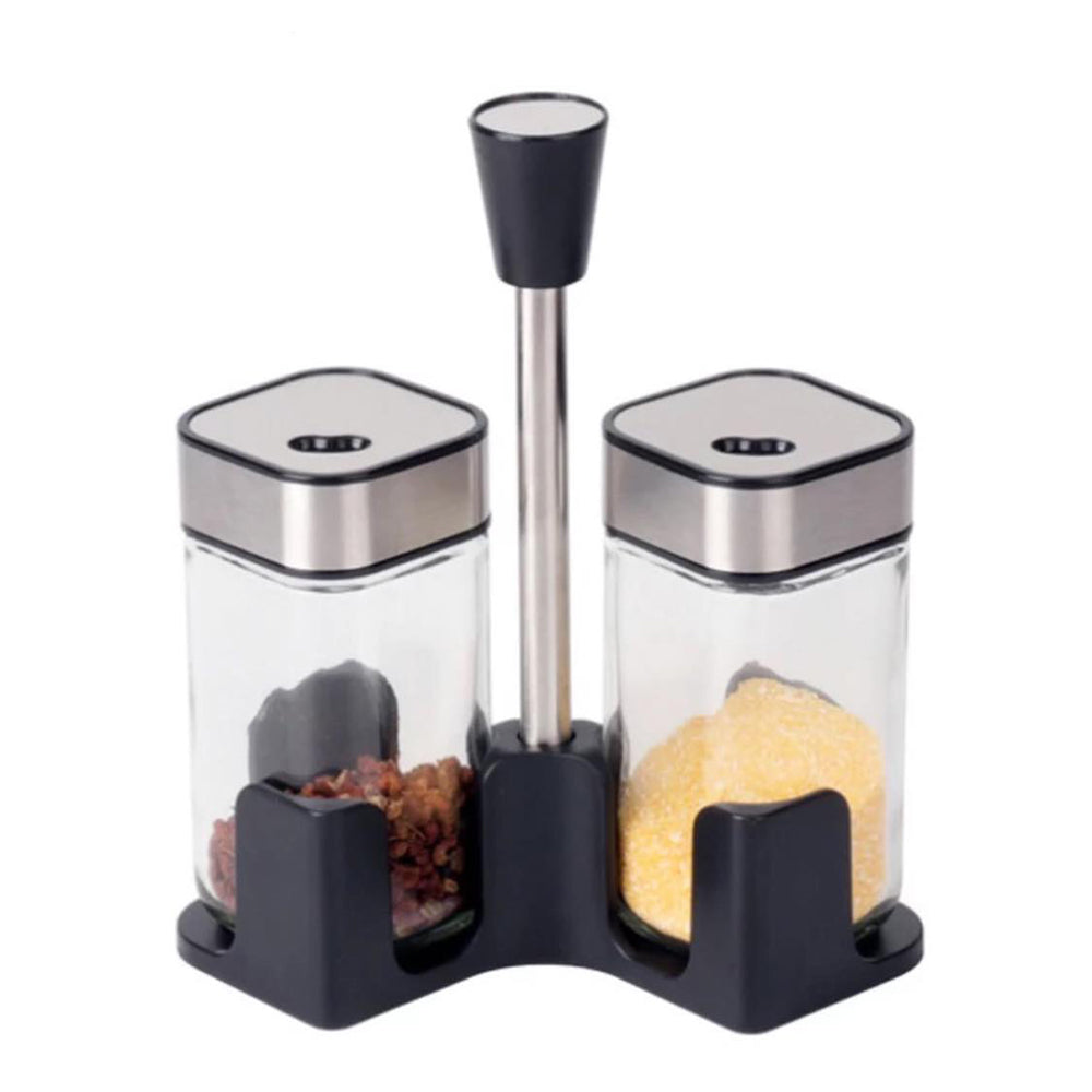 2-Pieces Salt and Pepper Shakers Set W/Stand