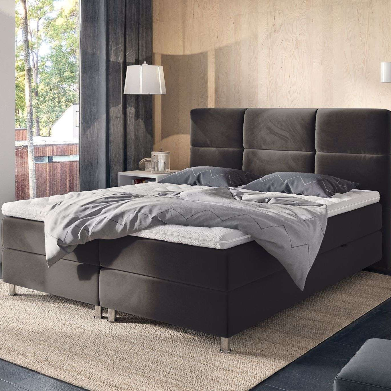 Bastian Box Spring Bed – Medium Comfort with Integrated Storage